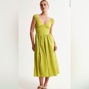 Cap Sleeve Corset Midi Dress